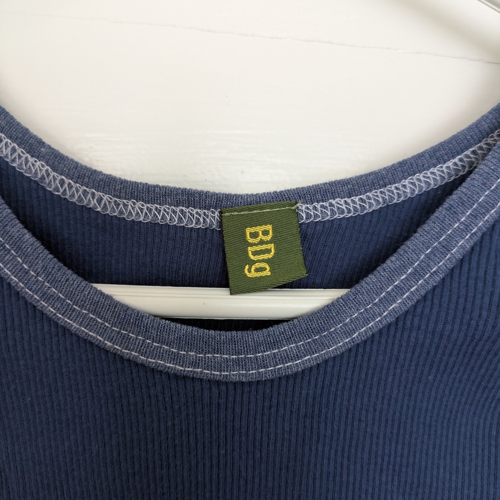 BDG Deep Blue Ribbed Tank - Picture 2 of 3